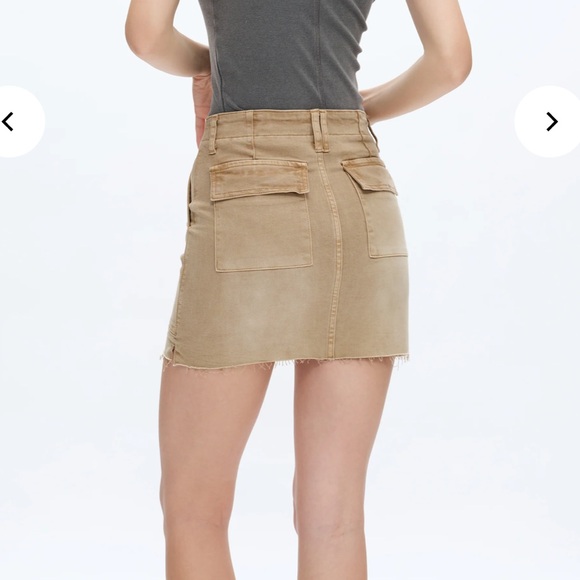 Bayeas mini skirt khaki color - Picture 2 of 5